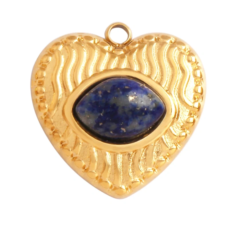 316 Stainless Steel Evil Luck Eye Gem Stone Charm Pendant,Bracelet Necklace Jewelry Components Accessories Supplies L72