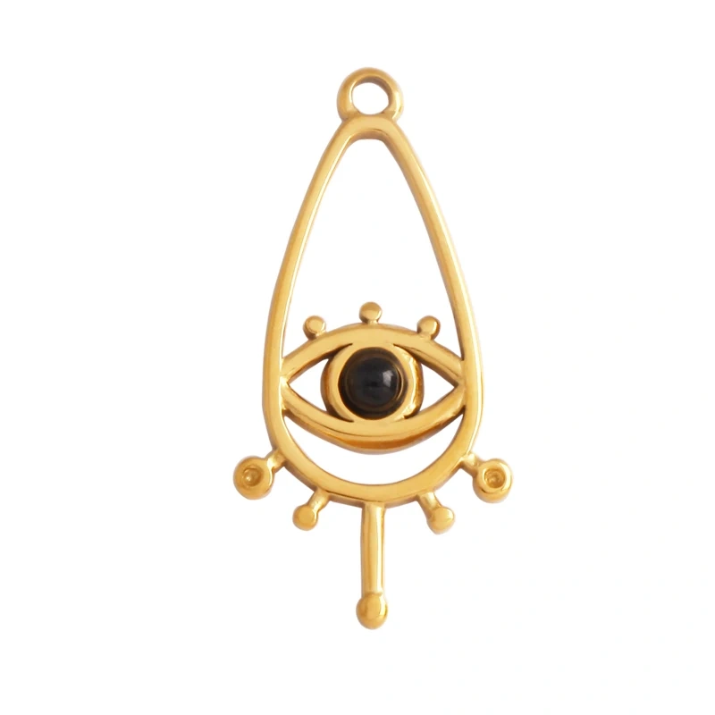 316 Stainless Steel Evil Luck Eye Gem Stone Charm Pendant,Bracelet Necklace Jewelry Components Accessories Supplies L72