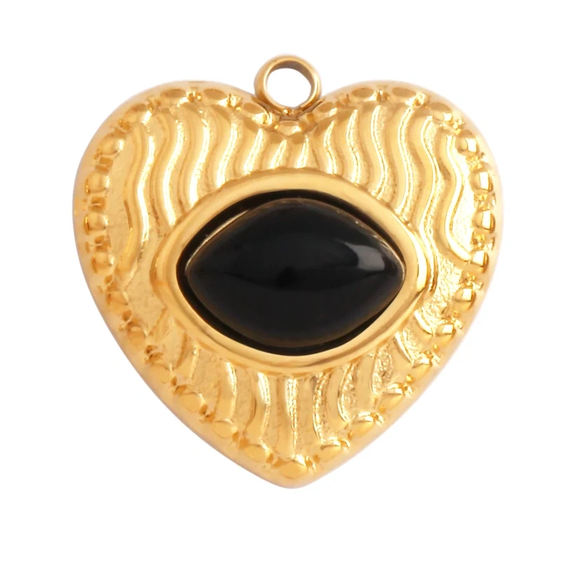 316 Stainless Steel Evil Luck Eye Gem Stone Charm Pendant,Bracelet Necklace Jewelry Components Accessories Supplies L72