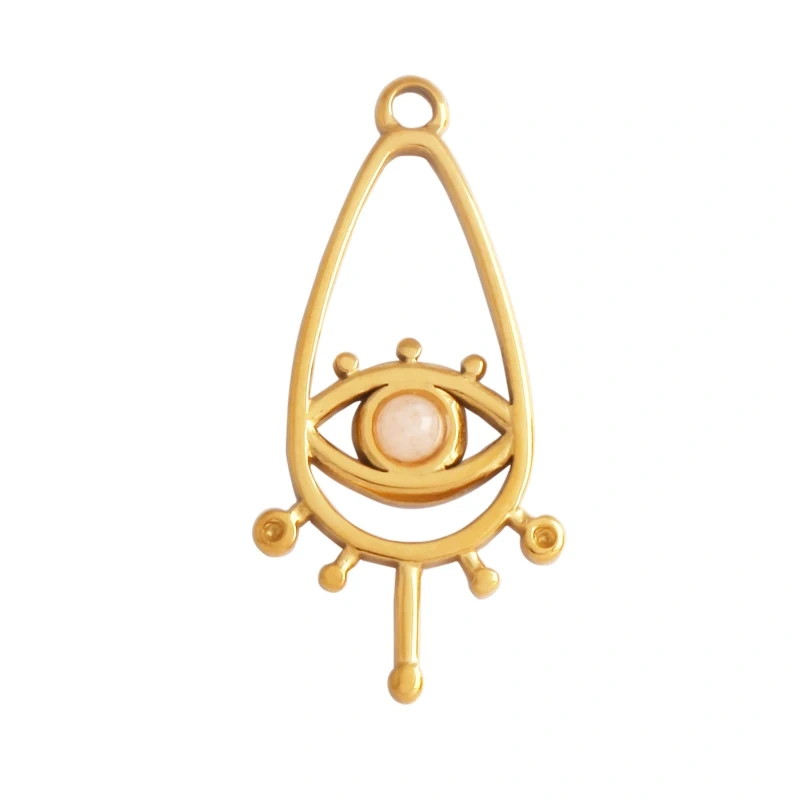 316 Stainless Steel Evil Luck Eye Gem Stone Charm Pendant,Bracelet Necklace Jewelry Components Accessories Supplies L72