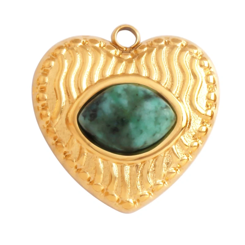 316 Stainless Steel Evil Luck Eye Gem Stone Charm Pendant,Bracelet Necklace Jewelry Components Accessories Supplies L72