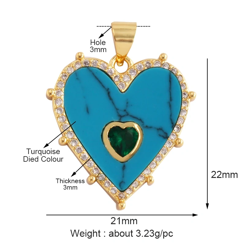 Trendy Round Heart Shape Natural Mother of Pearl Shell Agate Malachite Charm Pendant,Jewelry For Necklace Accessories Supply L55