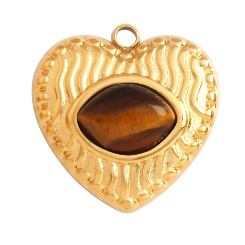 316 Stainless Steel Evil Luck Eye Gem Stone Charm Pendant,Bracelet Necklace Jewelry Components Accessories Supplies L72