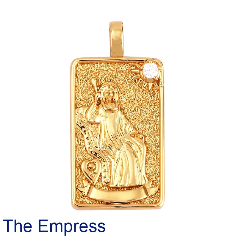 Tarot Cards Charm Pendant ,2021 New  18K Real Gold Plated DIY Jewelry Accessories  for Bracelets Necklaces Making