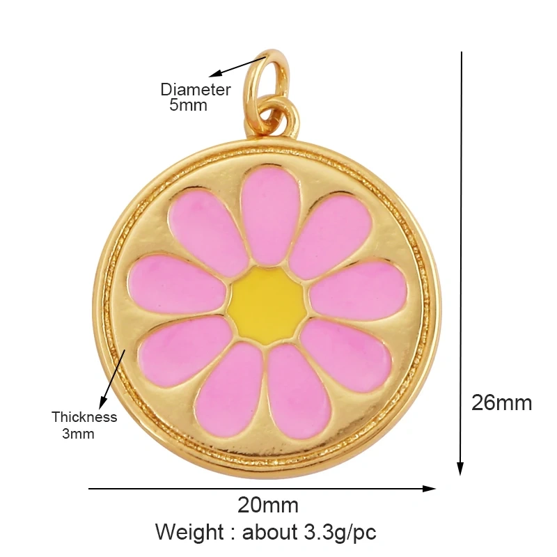Enamel Tarot Cards Focal Mega Pendant,New 18K Real Gold Plated Shell DIY Jewelry Accessories  for Bracelets Necklaces Making M07
