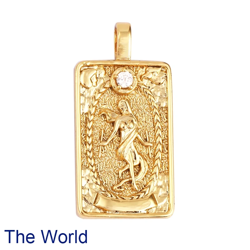 Tarot Cards Charm Pendant ,2021 New  18K Real Gold Plated DIY Jewelry Accessories  for Bracelets Necklaces Making