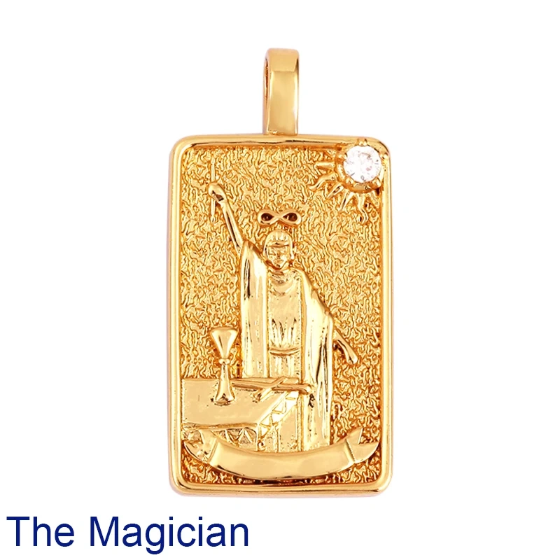 Tarot Cards Charm Pendant ,2021 New  18K Real Gold Plated DIY Jewelry Accessories  for Bracelets Necklaces Making