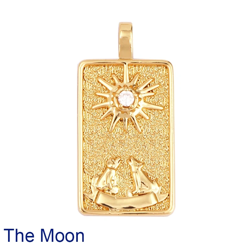 Tarot Cards Charm Pendant ,2021 New  18K Real Gold Plated DIY Jewelry Accessories  for Bracelets Necklaces Making