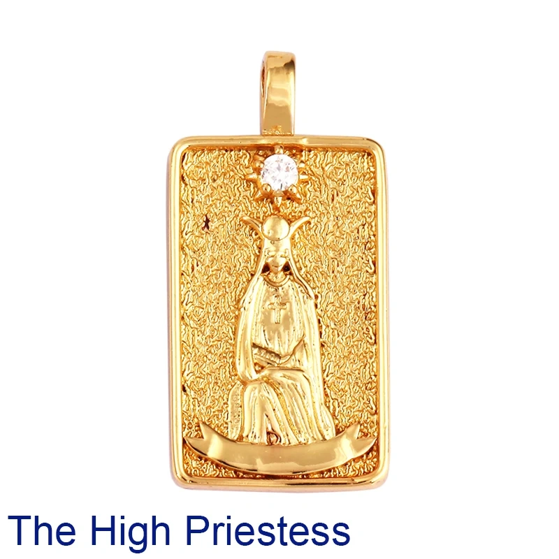 Tarot Cards Charm Pendant ,2021 New  18K Real Gold Plated DIY Jewelry Accessories  for Bracelets Necklaces Making