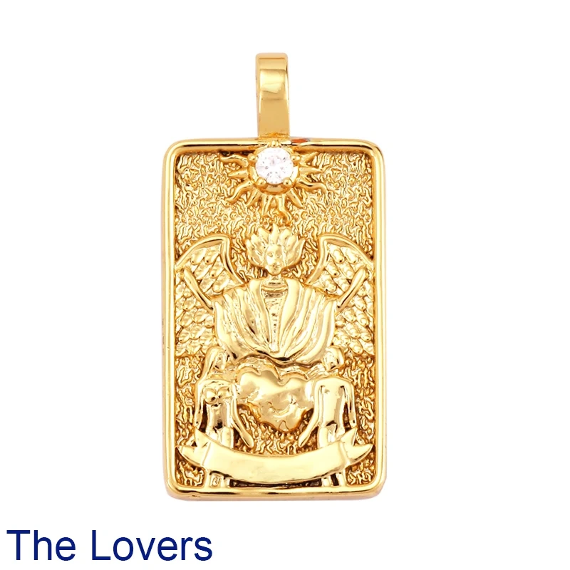 Tarot Cards Charm Pendant ,2021 New  18K Real Gold Plated DIY Jewelry Accessories  for Bracelets Necklaces Making