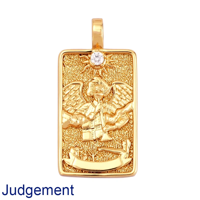 Tarot Cards Charm Pendant ,2021 New  18K Real Gold Plated DIY Jewelry Accessories  for Bracelets Necklaces Making