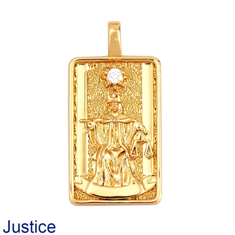 Tarot Cards Charm Pendant ,2021 New  18K Real Gold Plated DIY Jewelry Accessories  for Bracelets Necklaces Making