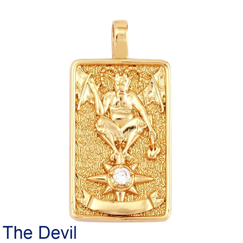 Tarot Cards Charm Pendant ,2021 New  18K Real Gold Plated DIY Jewelry Accessories  for Bracelets Necklaces Making