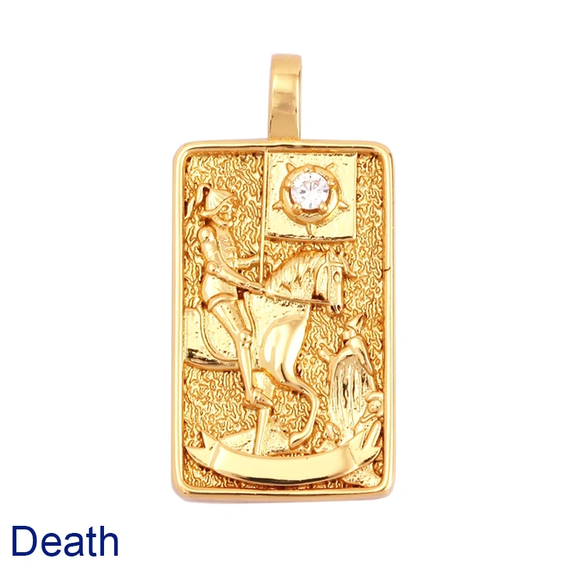 Tarot Cards Charm Pendant ,2021 New  18K Real Gold Plated DIY Jewelry Accessories  for Bracelets Necklaces Making