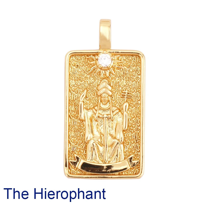 Tarot Cards Charm Pendant ,2021 New  18K Real Gold Plated DIY Jewelry Accessories  for Bracelets Necklaces Making