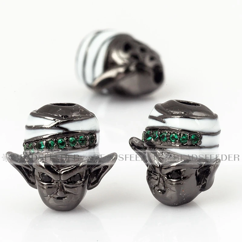 Carton Loose Brass Gold  Beads ,Mens Bracelet Making Supplies，18K Real Gold Plated ， Jewelry Making Accessories