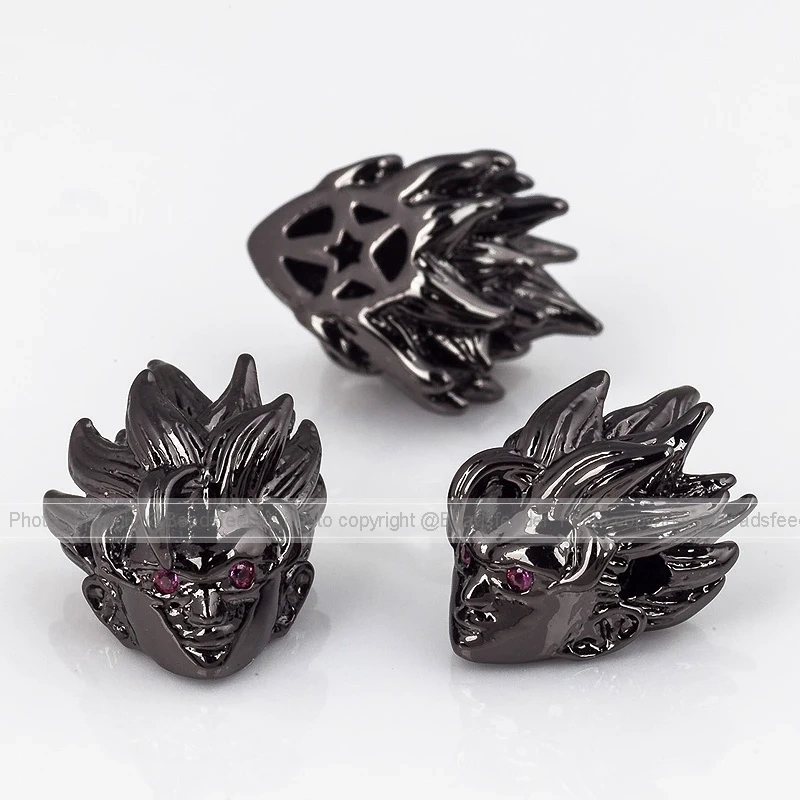 Dragon Ball Evolution Super Saiyan Majin Buu Piccolo Kuririn Carton Loose Brass Gold  Beads ,Mens Bracelet Making Supplies