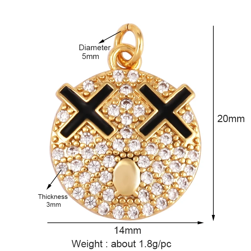 Smile Happy Cry Face Expression Emotion  Love Call Me  Charm Pandent in Gold Colour, Jewelry Necklace Bracelet Making Supplies