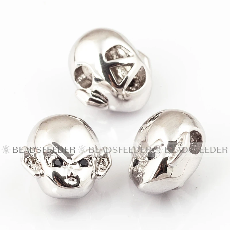 Carton Loose Brass Gold  Beads ,Mens Bracelet Making Supplies，18K Real Gold Plated ， Jewelry Making Accessories