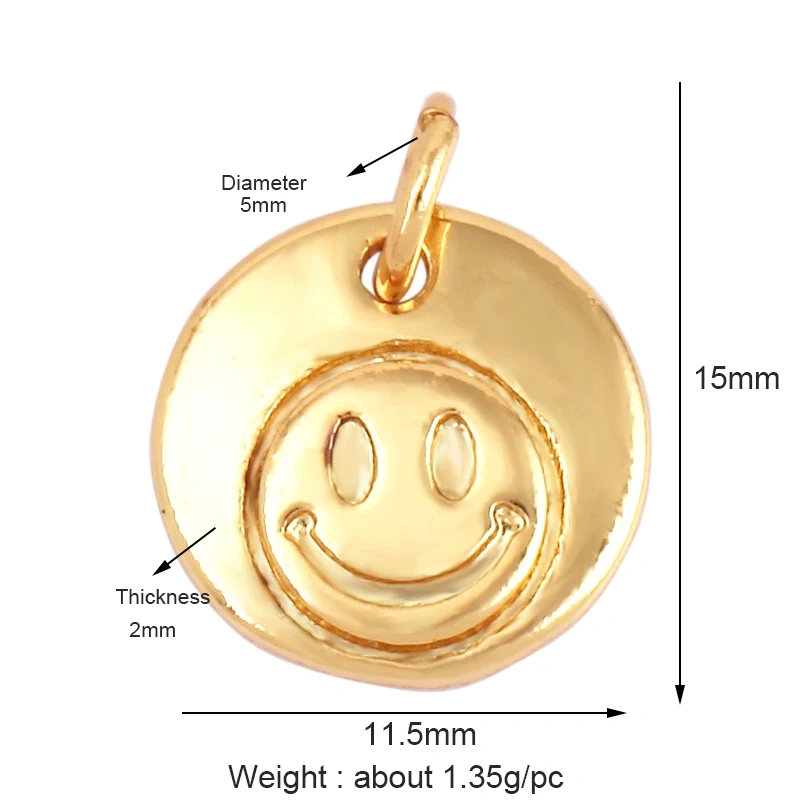 Smile Happy Cry Face Expression Emotion  Love Call Me  Charm Pandent in Gold Colour, Jewelry Necklace Bracelet Making Supplies