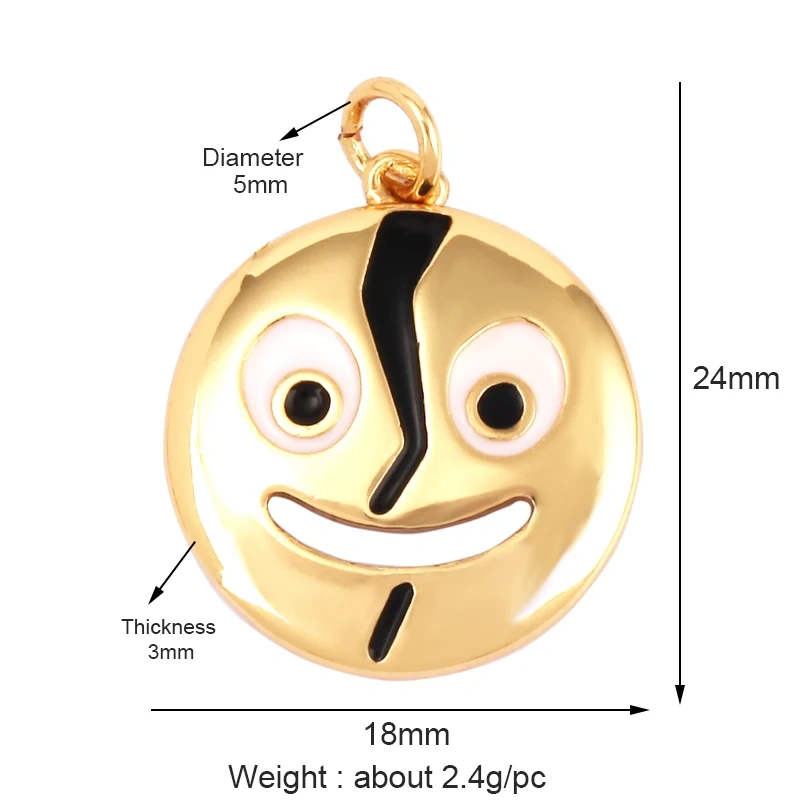 Happy Cry Face Expression Emotion  Love Call Me  Charm Pandent in Gold Colour, Jewelry Necklace Bracelet Making Supplies L70
