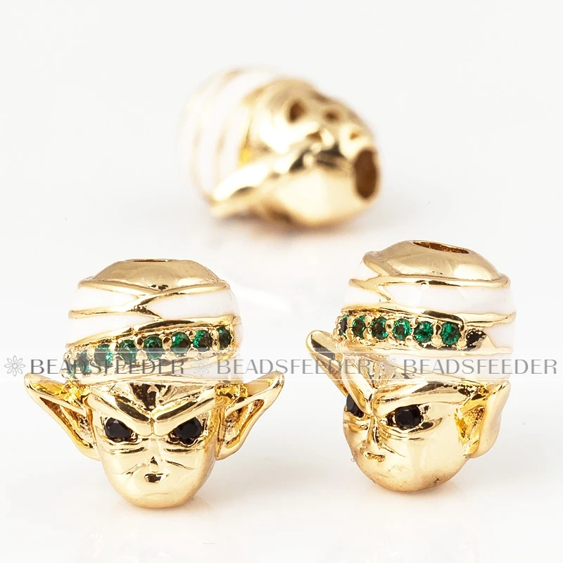 Dragon Ball Evolution Super Saiyan Majin Buu Piccolo Kuririn Carton Loose Brass Gold  Beads ,Mens Bracelet Making Supplies