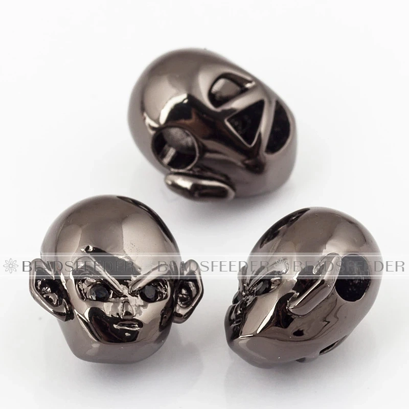 Carton Loose Brass Gold  Beads ,Mens Bracelet Making Supplies，18K Real Gold Plated ， Jewelry Making Accessories