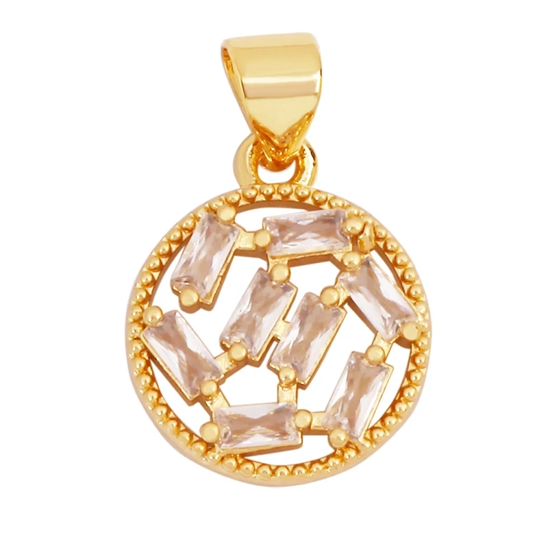 Cowboy Hat Boots Key Glasses Aircraft Windmill Slipper Sports Charm Pendant,Zirconia 18K Gold Necklace Craft Jewelry Supply K78