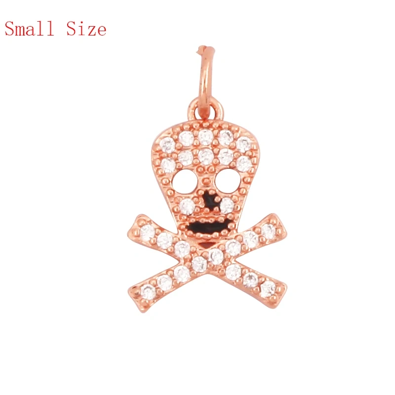 Popular Carnival Halloween Scream Ghost Skeleton Pumpkin Mask Charm Pendant,Trendy Cubic Zirconia 18K Gold Jewelry Necklace Q13