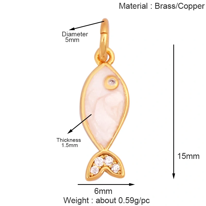 Trendy Ocean Scallop Starfish Dolphin Seahorse Charm Necklace Pendant,Multicolor Enamel Summer Beach Holiday Jewelry Supply K80