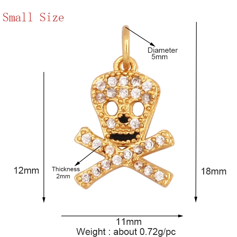 Popular Carnival Halloween Scream Ghost Skeleton Pumpkin Mask Charm Pendant,Trendy Cubic Zirconia 18K Gold Jewelry Necklace Q13