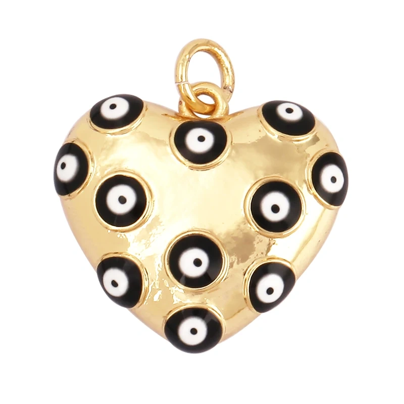 Evil Eye Teardrop Enamel Charm Neon Pink Orange Turquoise Blue Oil Dropped,Real Gold Plated ,Necklace Bracelet Pendant M09 M93