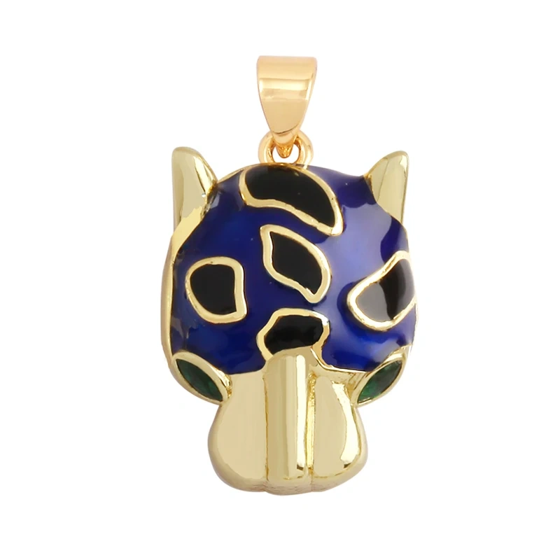 Elephant Dinosaur Leopard Rabbit Snake Bear Duck Charm Pendant,18K Gold Animal Necklace Bracelet for Handmade Jewelry Supply P19