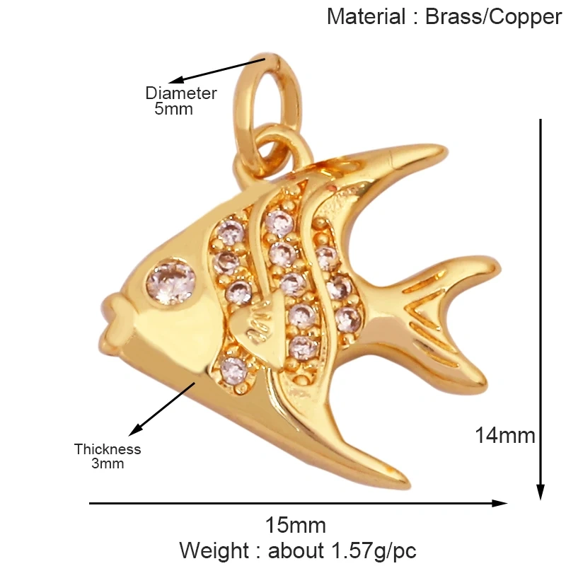 Trendy Ocean Scallop Starfish Dolphin Seahorse Charm Necklace Pendant,Multicolor Enamel Summer Beach Holiday Jewelry Supply K80