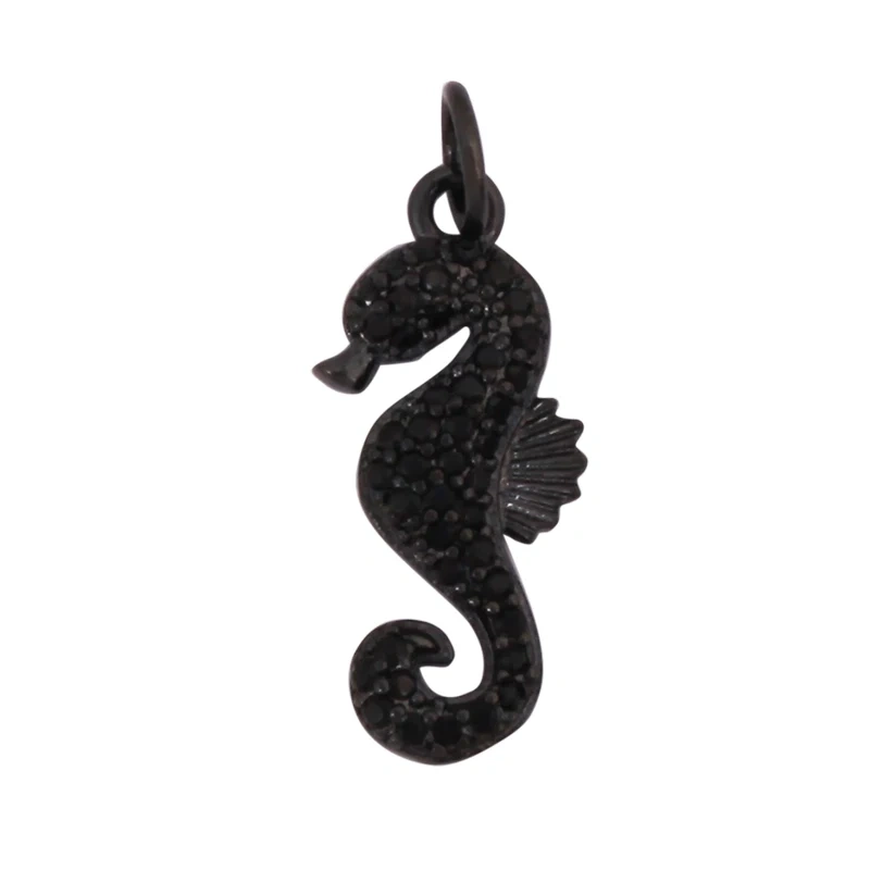 Marine Organism Fish Sea Conch Horse Shell Starfish Crab Fishbone Charm Pendant,Gold Plated Zircon Jewelry Finding Supplies K73