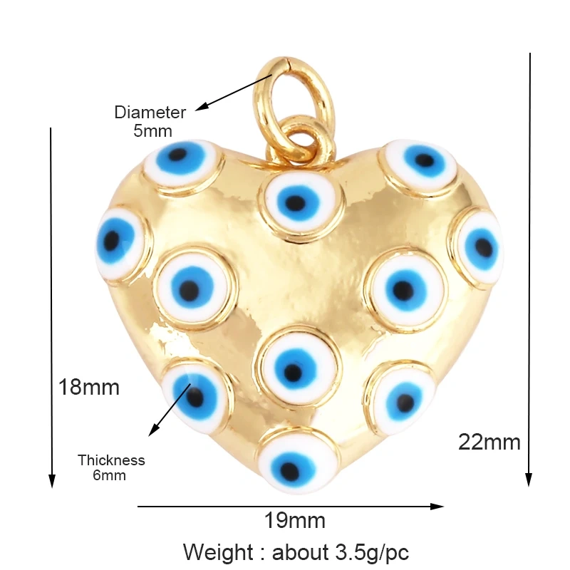 Evil Eye Teardrop Enamel Charm Neon Pink Orange Turquoise Blue Oil Dropped,Real Gold Plated ,Necklace Bracelet Pendant M09 M93