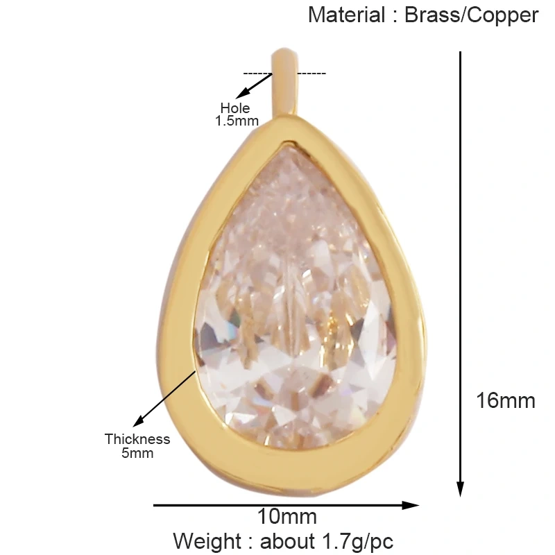 Cowboy Hat Boots Key Glasses Aircraft Windmill Slipper Sports Charm Pendant,Zirconia 18K Gold Necklace Craft Jewelry Supply K78