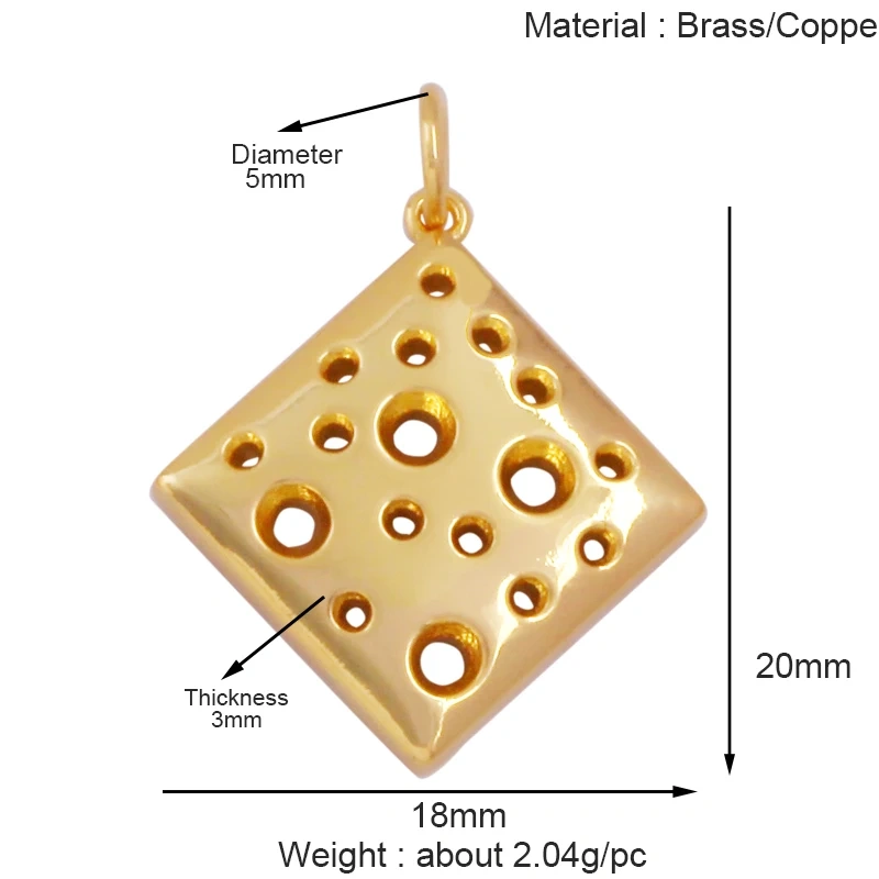 Cowboy Hat Boots Key Glasses Aircraft Windmill Slipper Sports Charm Pendant,Zirconia 18K Gold Necklace Craft Jewelry Supply K78