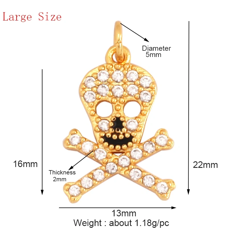 Popular Carnival Halloween Scream Ghost Skeleton Pumpkin Mask Charm Pendant,Trendy Cubic Zirconia 18K Gold Jewelry Necklace Q13