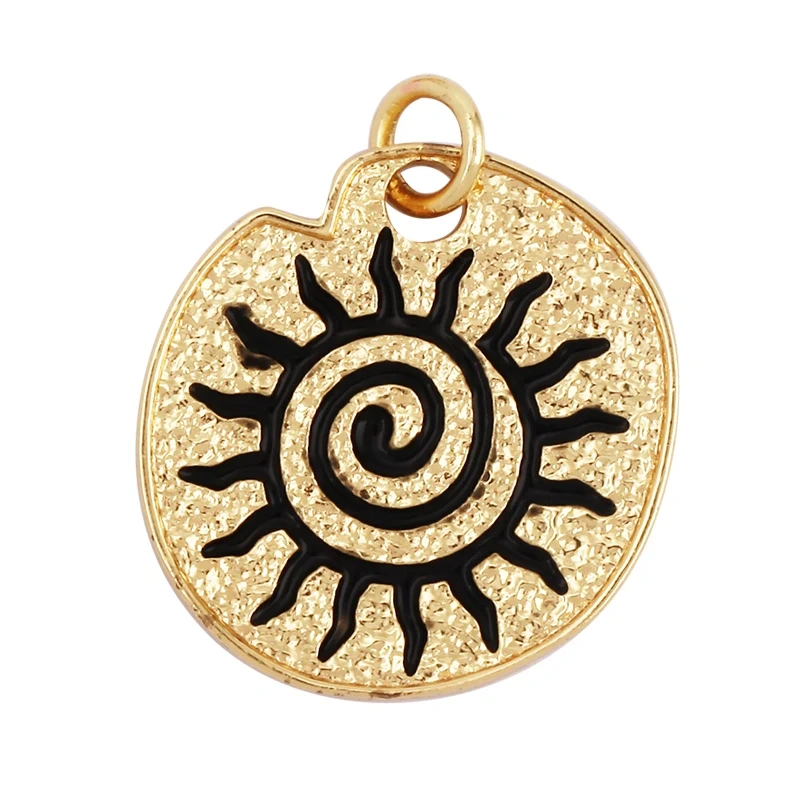 Enamel Jumbo Flower Snail Balloon Charm, 18K Real Gold Plated Colour,Necklace Bracelet Pendant for Handmade Jewelry Supplies M27