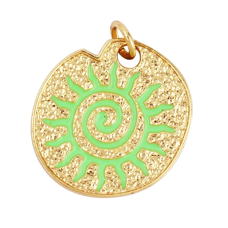 Enamel Jumbo Flower Snail Balloon Charm, 18K Real Gold Plated Colour,Necklace Bracelet Pendant for Handmade Jewelry Supplies M27