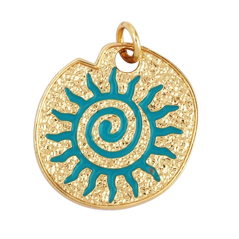 Enamel Jumbo Flower Snail Balloon Charm, 18K Real Gold Plated Colour,Necklace Bracelet Pendant for Handmade Jewelry Supplies M27