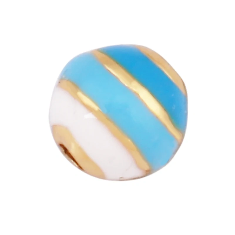 Colourful Enamel Eye Hand Spherical Geometry Bead,Trendy 18K Gold Plated DIY Bracelet Necklace Accessories Supplies K88