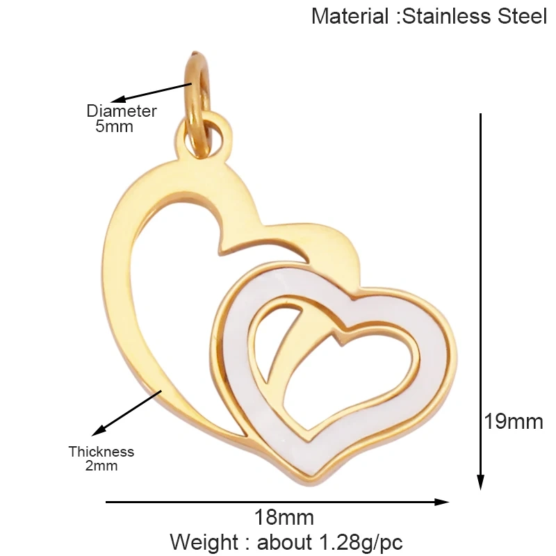 316 Staineless Steel Love Heart Pumpkin Cart Princess Dress Charm Charm, Enamel Summer Beach Holiday Jewelry Supplies K82