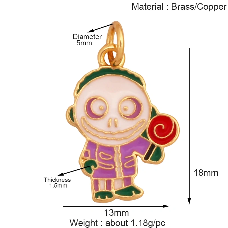 Popular Carnival Halloween Scream Ghost Skeleton Mask Charm Pendant,Trendy Cubic Zirconia 18K Gold Jewelry Necklace Supplies K83