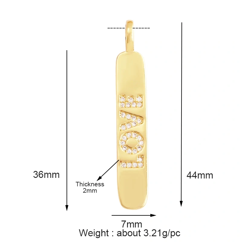 Mom Mama Rich Fashion Paved Zircon Charm Focal Pendant,18K Gold KISS LOVE GOOD LUCK QUEEN Letter Jewelry Necklace Accessorie M22