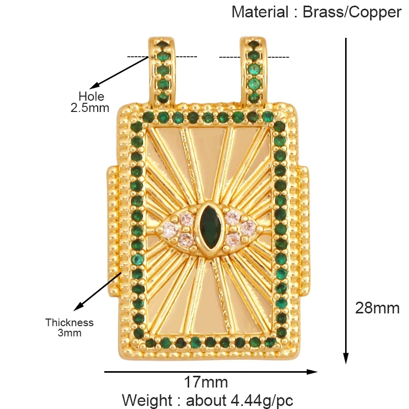 Bohemian Enamel Tarot Cards Coconut Tree Cactus Love Space Star Stripe Heart Eye Charm Pendant, Jewelry Accessories Supplies K86