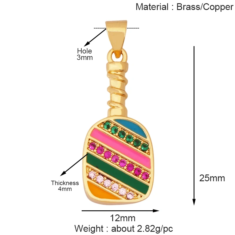 Trendy Sports Shirt Ice Skates Dumbbell Sneakers Baseball Football Boots Charm Pendant,18K Gold DIY Necklace Jewelry Supply K85