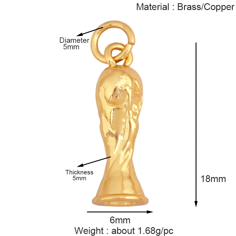 Trendy Sports Shirt Baseball Football Rugby Tennis Racket Charm Pendant,18K Gold Plated DIY Necklace Jewelry Supplies K84