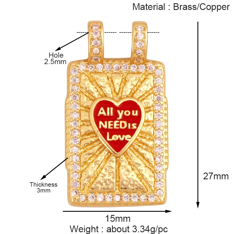 Bohemian Enamel Tarot Cards Coconut Tree Cactus Love Space Star Stripe Heart Eye Charm Pendant, Jewelry Accessories Supplies K86